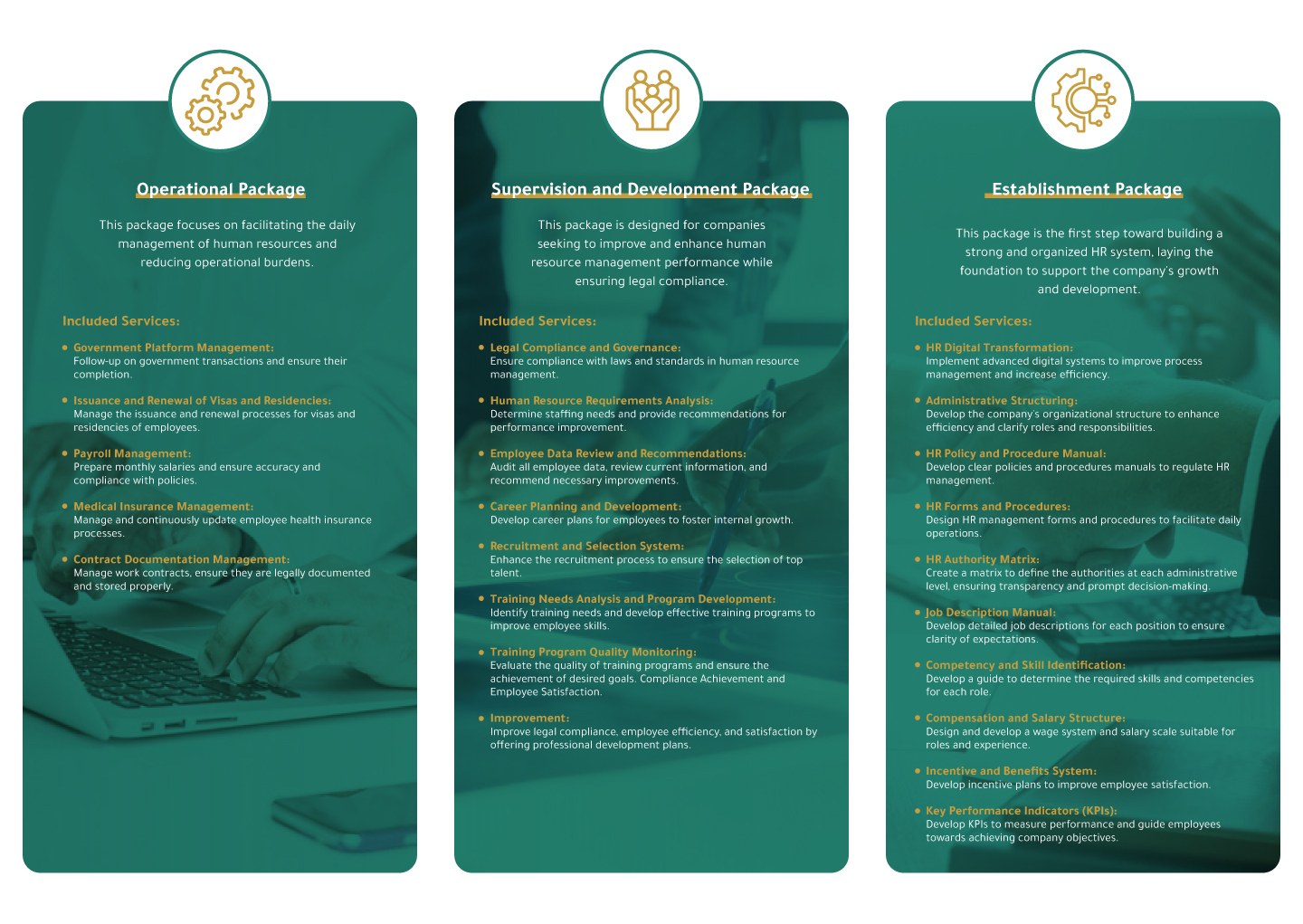 her services packages english TCG HR Services Packages Landing Page - English TCG