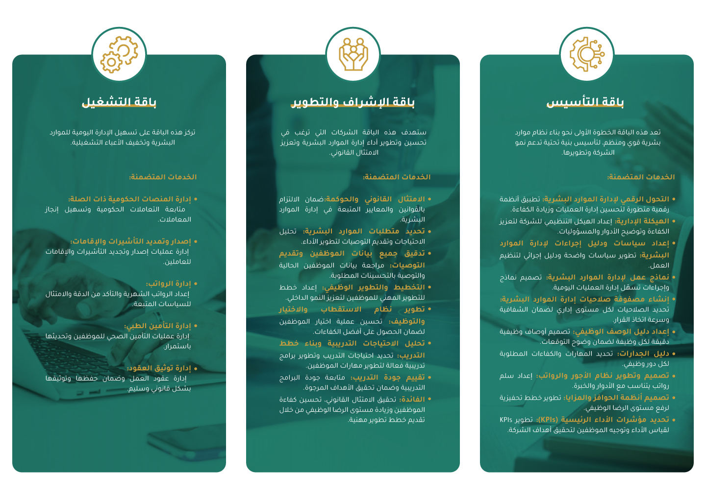 hr services packages TCG HR Services Packages Landing Page - Arabic TCG